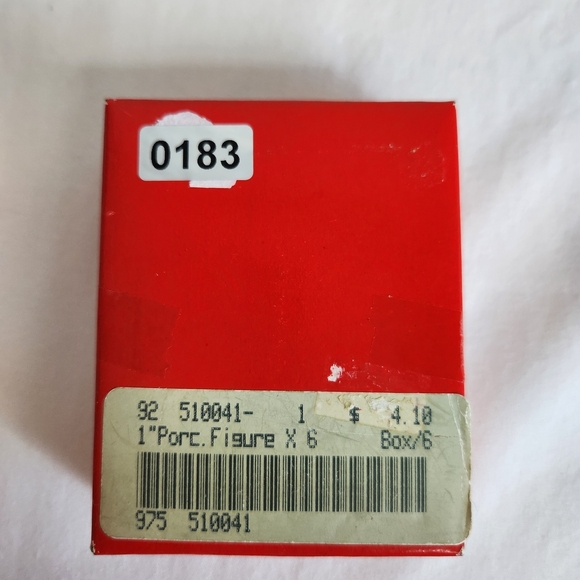 Christmas Miniature Porcelin Ornaments Set 6. About 1" Each. Tradition - Picture 7 of 7